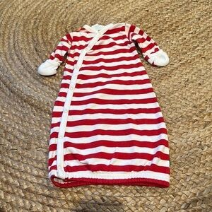 Parade Organic Gowns - Essentials red striped newborn 0/3m